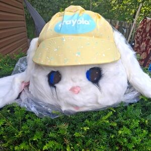 COSTUME Crayola Yellow Bunny Hat with Blue Eyes Costume HEAD